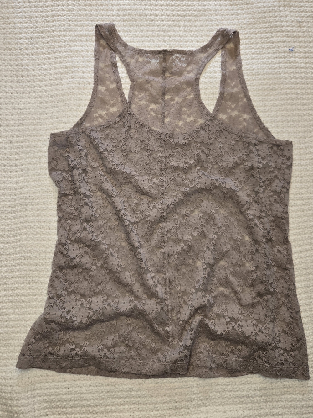 hinge Seattle Clothing Dusty Mauve Lace Racerback Tank